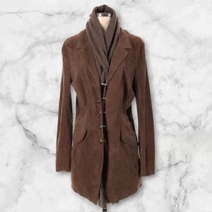 Artico Hand Made in Italy Lambskin Leather Scarf Collar Jacket